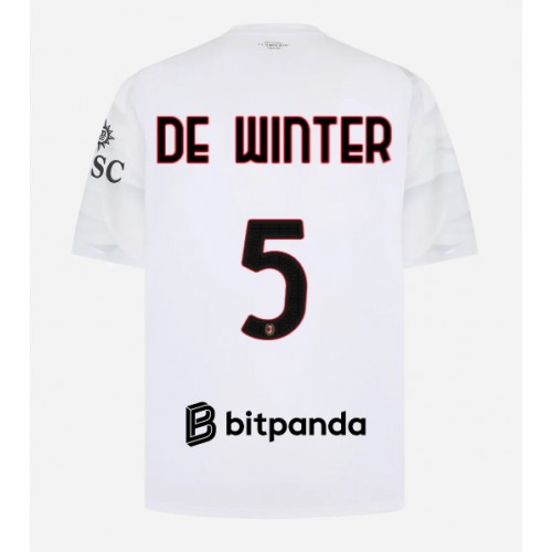 Pánský Fotbalový dres AC Milan Koni De Winter #5 2026-27 Venkovní Krátký Rukáv
